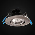 Encastré DEL orientable 4 po, 9 W, 3000K, 650 lm, gradation triac 10-100 %, 120 V, rond, nickel brossé