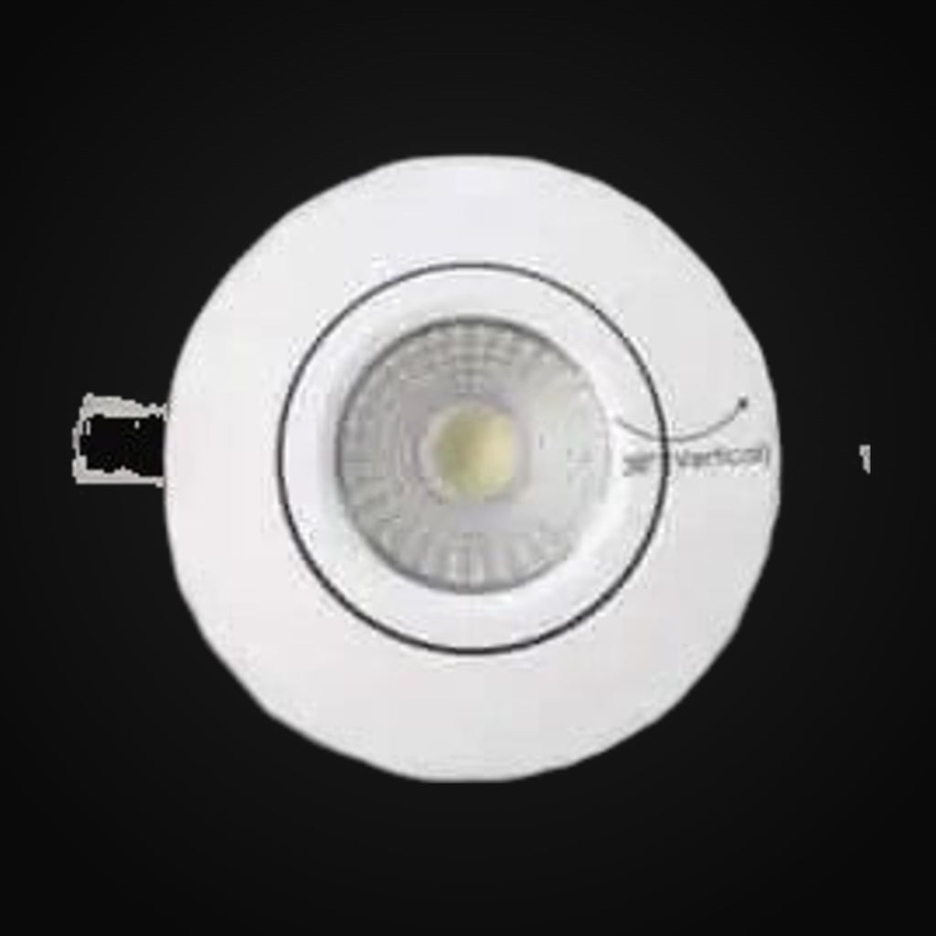 Encastré orientable mince/étanche carré 4 po 10 W – VO-GSP4W10-120-D-5WY WH/BK (mince)