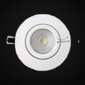 Encastré orientable mince/étanche carré 4 po 10 W – VO-GSP4W10-120-D-5WY WH/BK (mince)