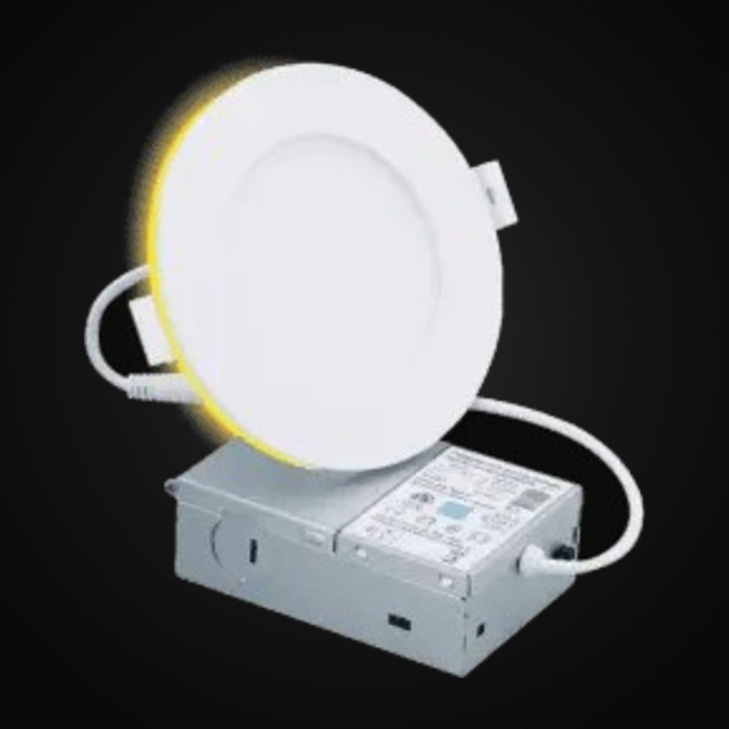 Encastré orientable mince/étanche carré 4 po – VO-GSP4W10-120-D-5WY WH/BK (étanche)