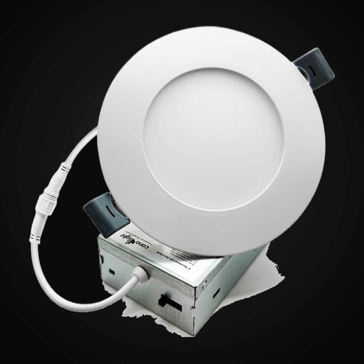 Encastré SMD 4 po 9 W, 90-130 V c.a., IP20, jusqu'à 800 lm, IRC>85, 5CCT, 120°, blanc (découpe 105-114 mm) – garantie 5 ans