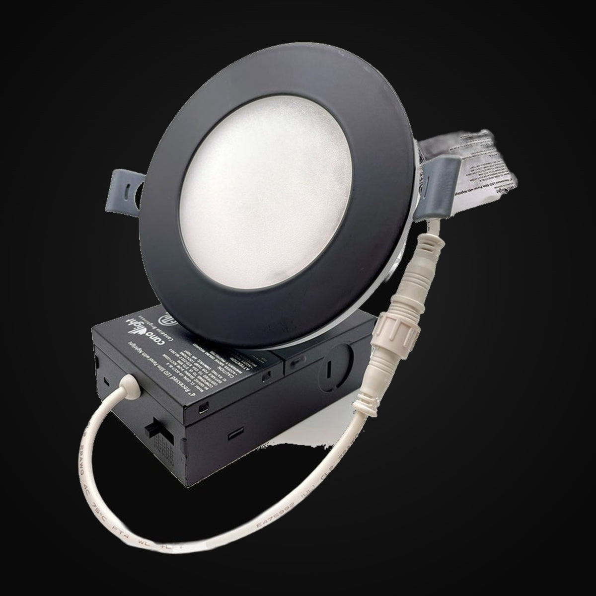 Encastré SMD 4 po avec veilleuse 9+2 W, 90-130 V c.a., IP20, jusqu'à 800 lm, IRC>85, 5CCT, gradable – garantie 5 ans