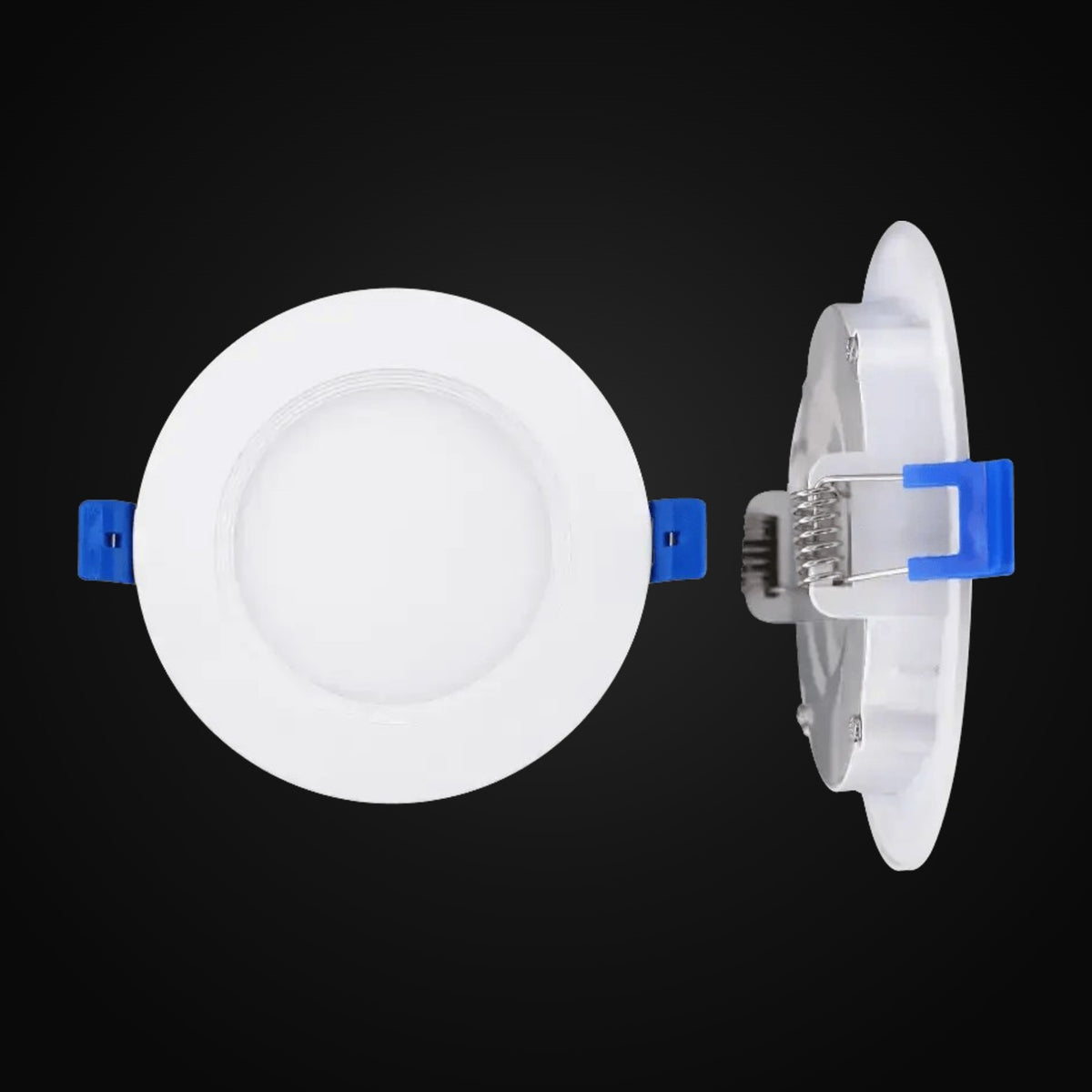 Luminaire à déflecteur DEL mince 4 po, 12 W, 700 lm, 5CCT présélectionnable, gradation 10-100 %, 120 V, rond