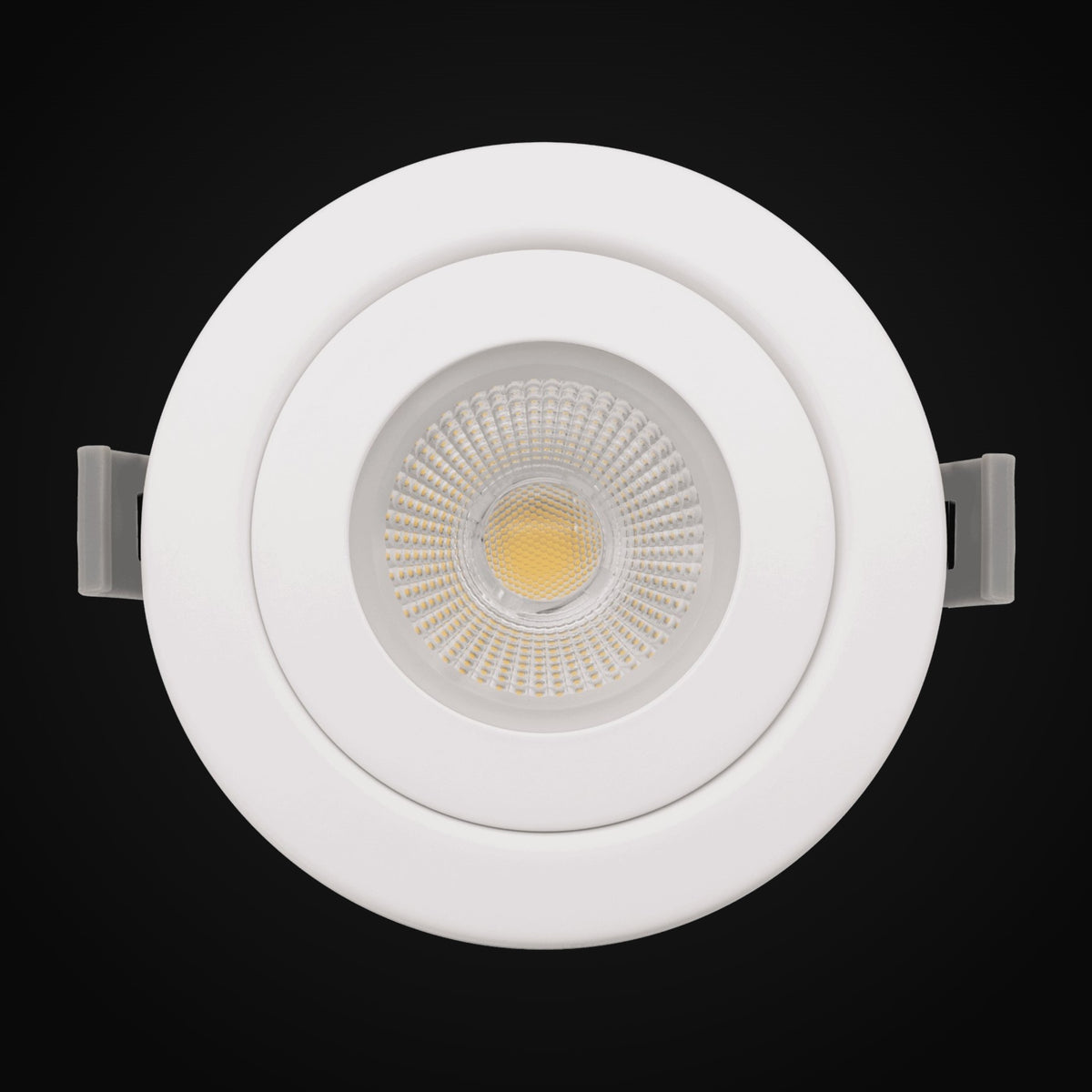 Encastré multi orientable 4 po rond et carré 9 W VO-RMD4W9-120-D-5WAY (blanc ou noir)