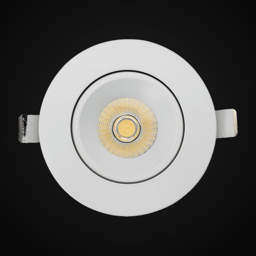 Encastré orientable en retrait rond 4 po 16 W VO-RP4W16-120-D-5WAY (blanc ou noir)