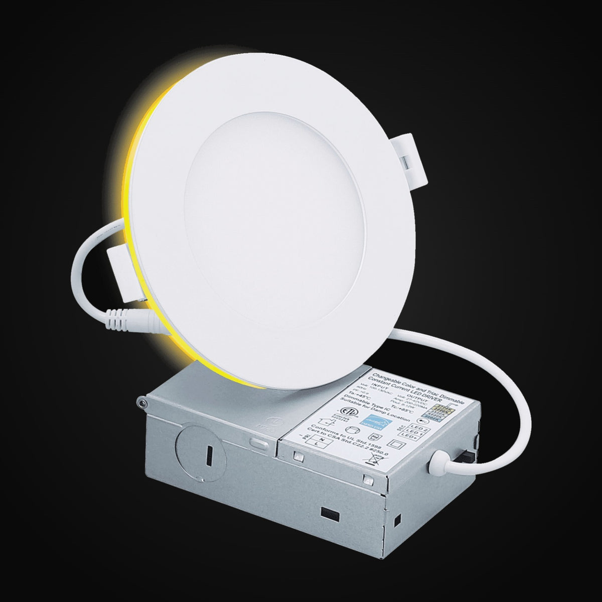 Panneau encastré mince 4 po avec veilleuse 9 W – P02104-NL-9W
