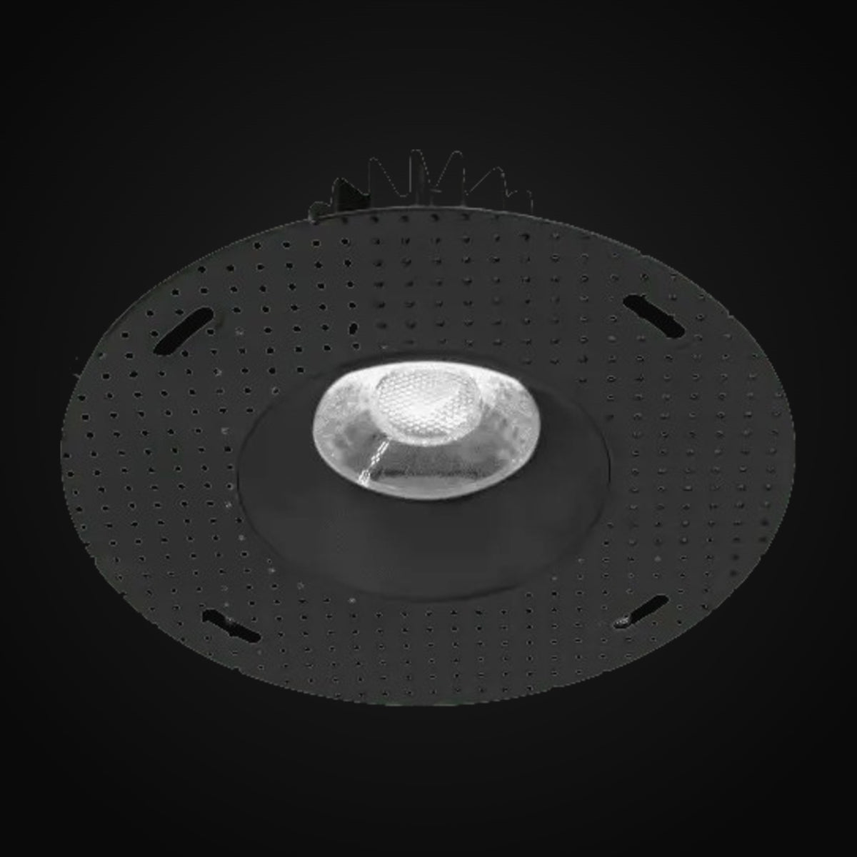Encastré DEL sans cadrage 4 po, 15 W, gradation triac, 1000 lm, 5CCT, 120 V, emplacement mouillé, rond, noir