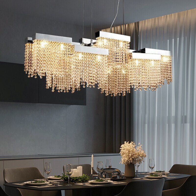 Lustre de salle à manger Barton en cristal – vue 4