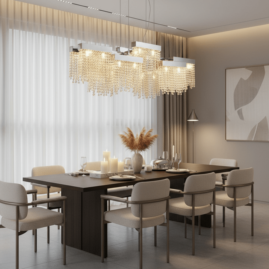 Lustre de salle à manger Barton en cristal – vue 2