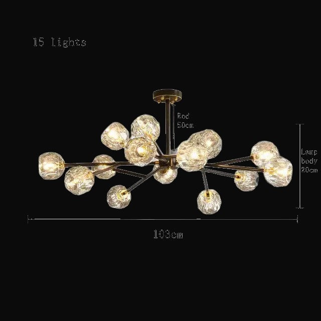Lustre branches Rama, noir – vue 2