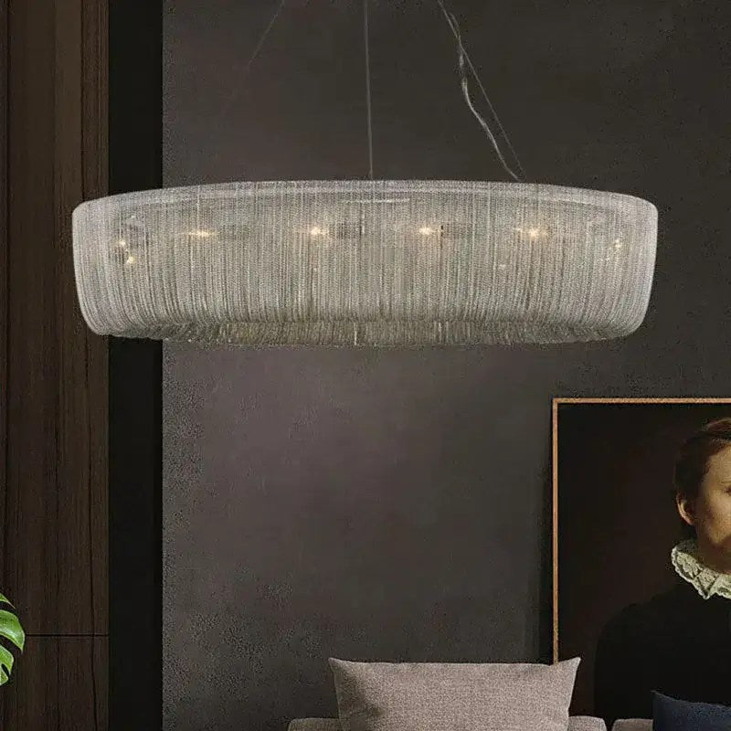 Lustre moderne Cadena à pampilles de chaîne