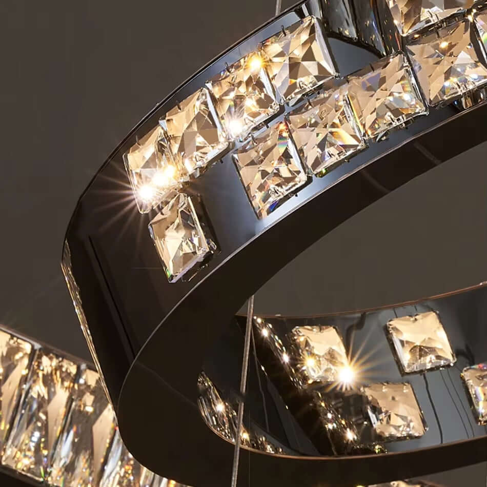 Lustre Langley à 6 anneaux en cristal – vue 4