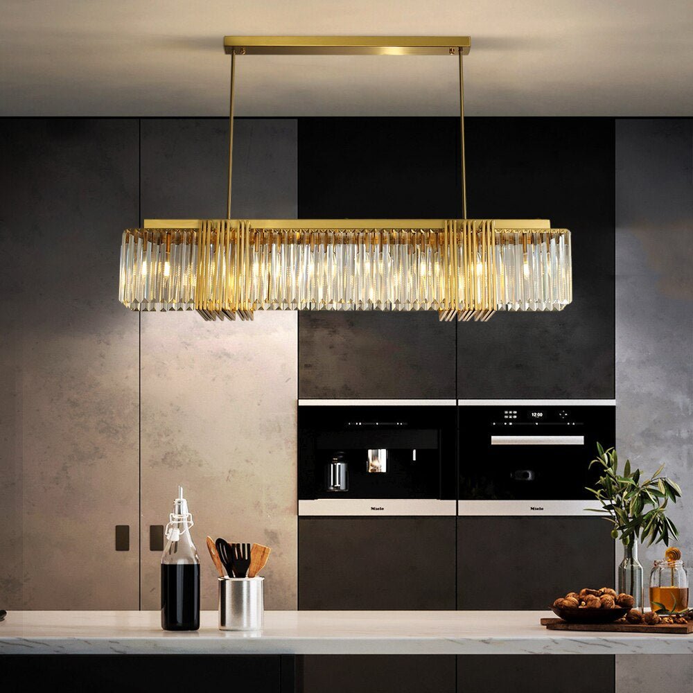 Lustre de salle à manger moderne Gerano en cristal – vue 3
