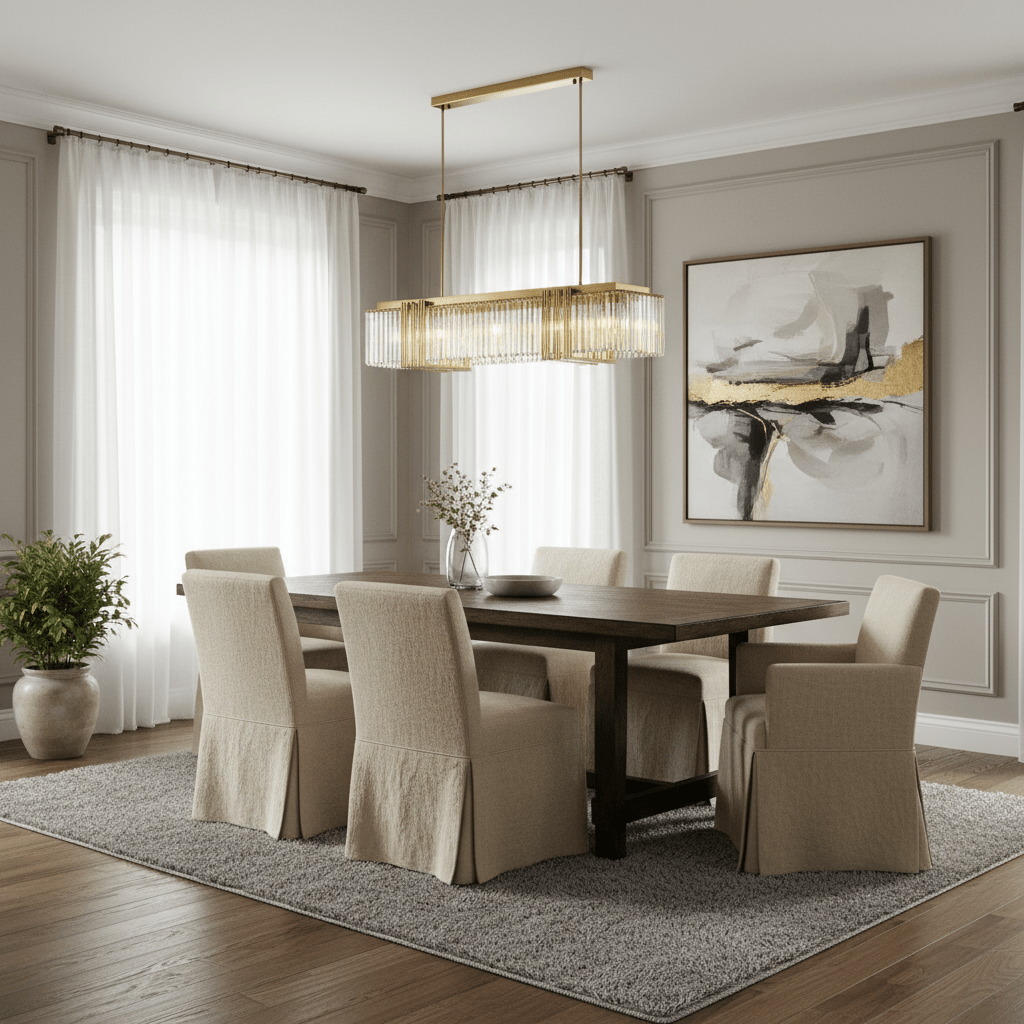 Lustre de salle à manger moderne Gerano en cristal – vue 2