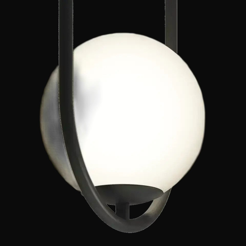Suspension Bloom DEL 1 lumière noir mat – vue 2