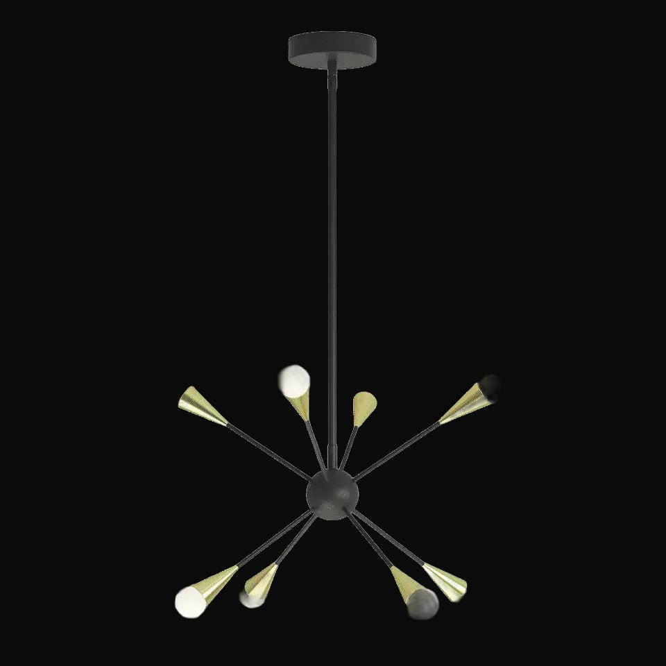 Suspension Wayden noir et or