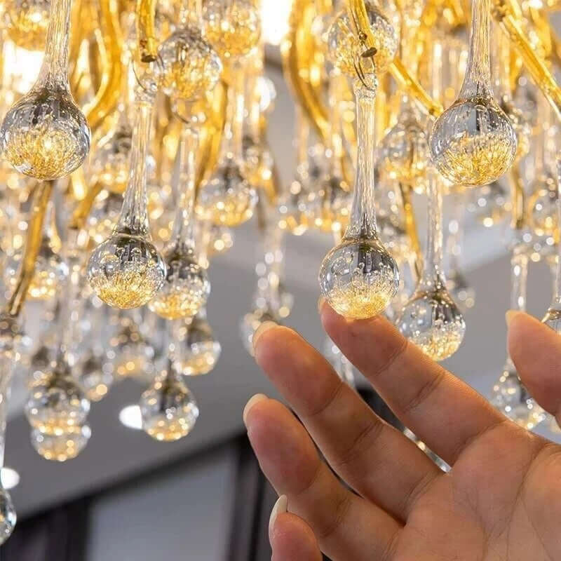 Lustre de salle à manger Albero en cristal 62 po – vue 4