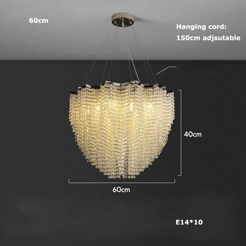 Lustre à étages Alleri en cristal – vue 5
