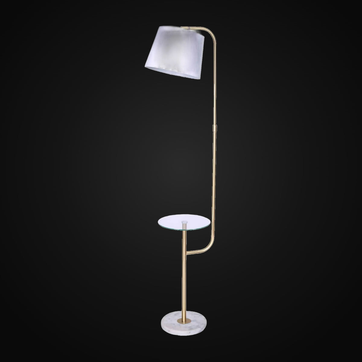 Lampadaire 60 po H, or antique brossé