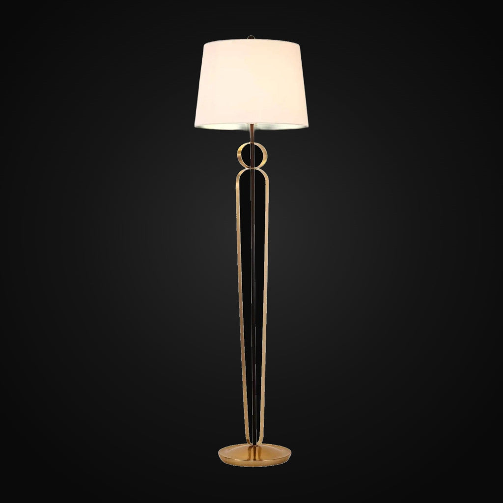 Lampadaire Harper 61 po H, noir et or antique