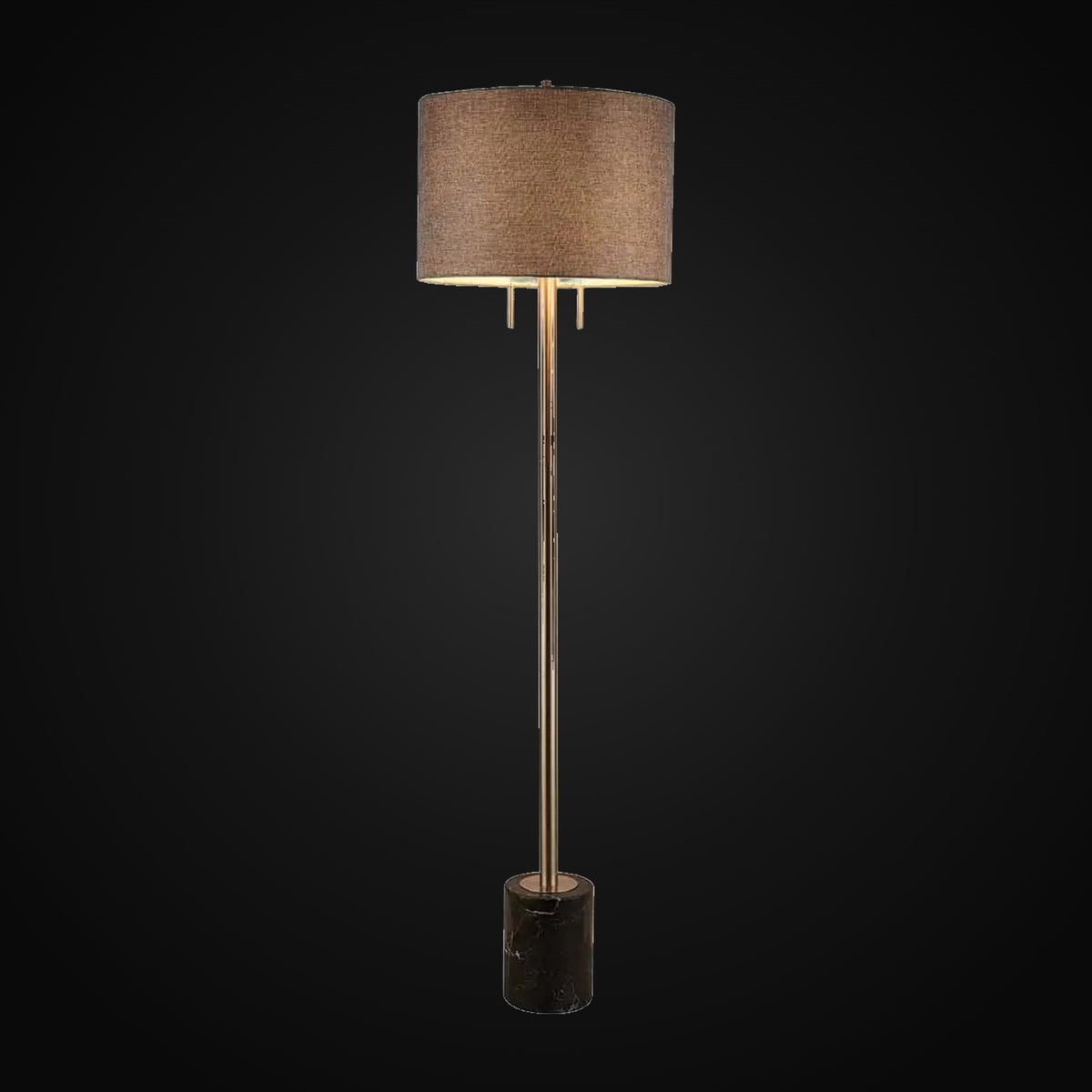 Lampadaire 62 po – marbre noir
