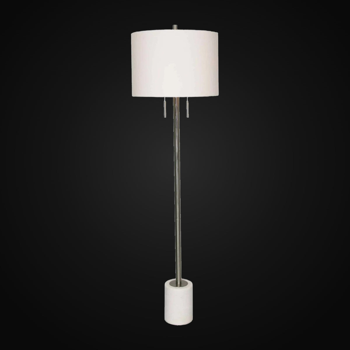 Lampadaire 62 po – marbre blanc