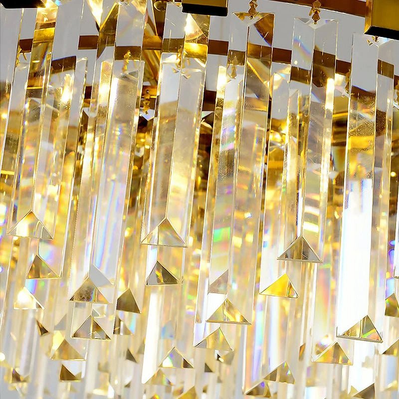 Lustre Gio en cristal or et chrome – vue 4