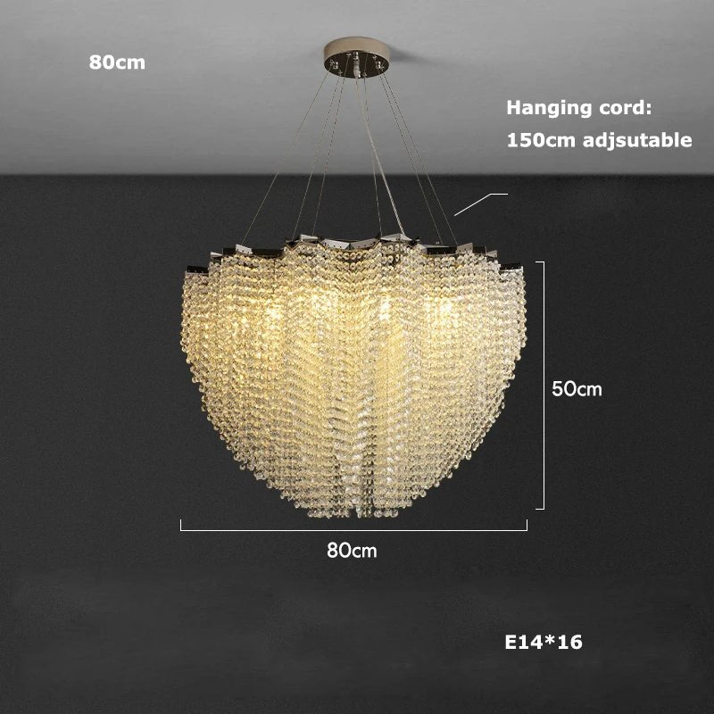 Lustre à étages Alleri en cristal – vue 6