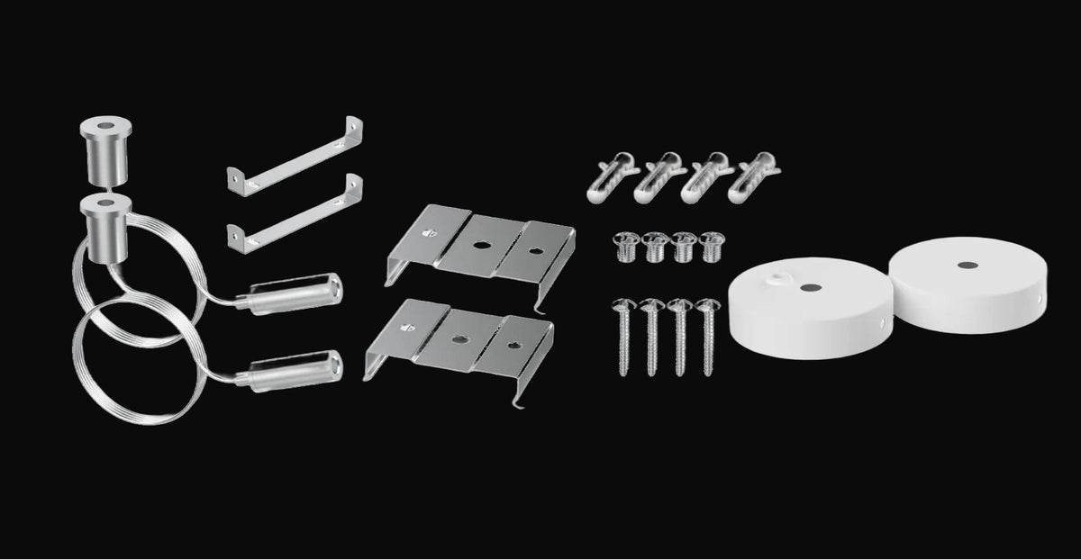 Canopée ronde 4,7 po pour ensemble de suspension, blanche