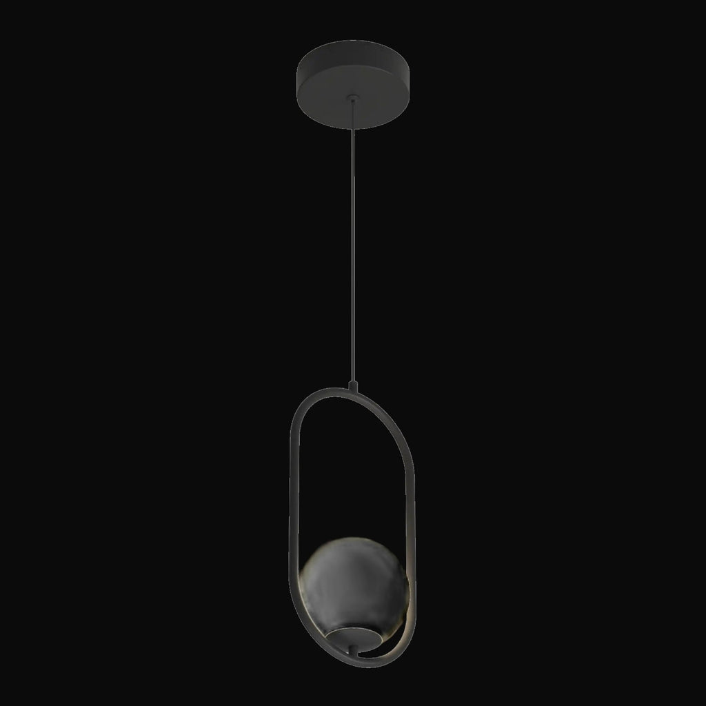 Suspension Bloom DEL 1 lumière noir mat