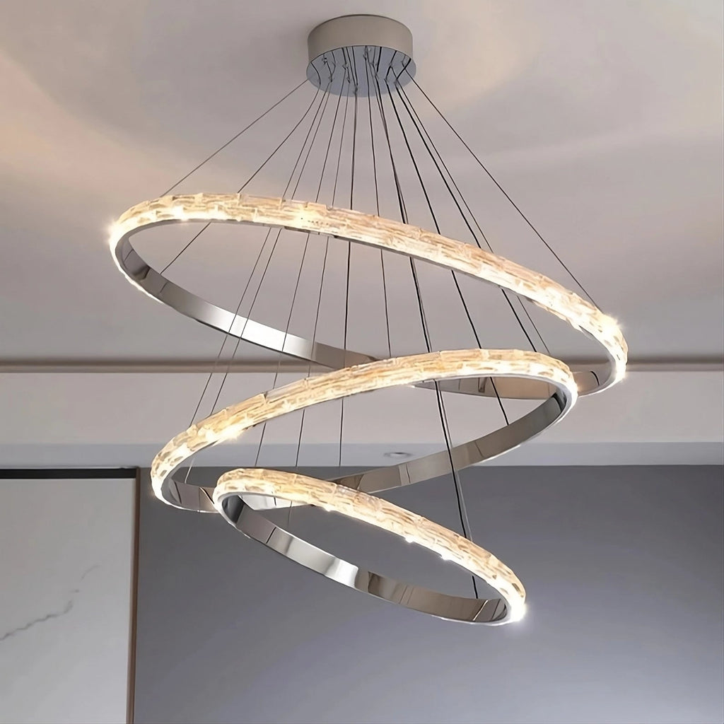 Lustre anneau moderne Argento en cristal