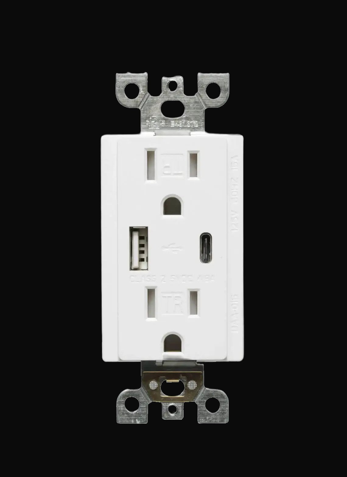 Chargeur USB et prise double inviolable, type A+C, 20 A – vue 2
