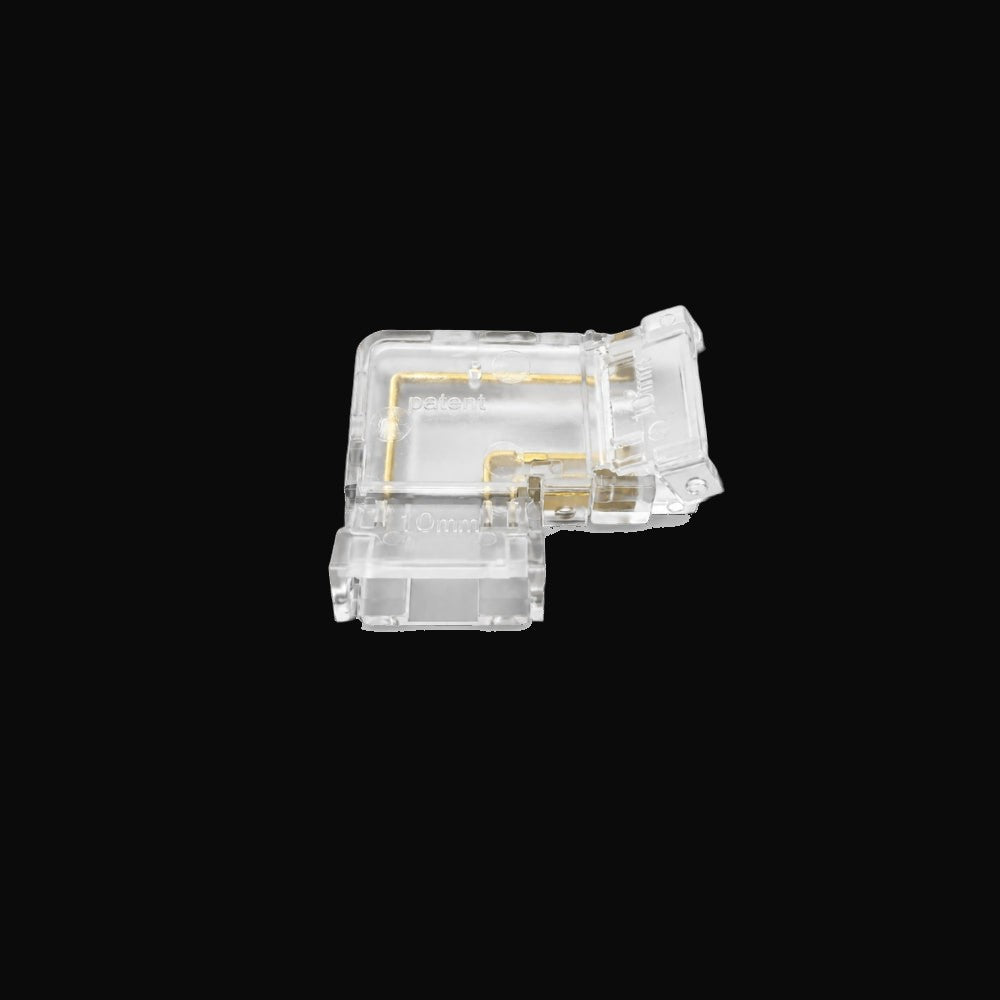 Connecteur ruban COB en L, 3 broches, pour ruban blanc ajustable 10 mm, 3 A max