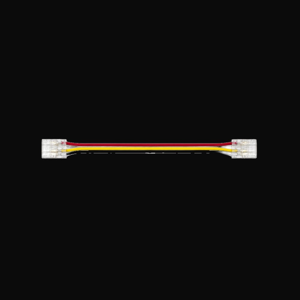 Connecteur ruban COB double avec fil de 10 cm, 3 broches, pour ruban blanc ajustable 10 mm, 3 A max