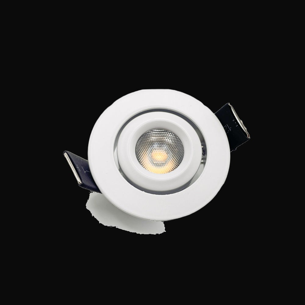 Mini projecteur DEL 2,5 W, 24 V c.c., 175 lm, IP20, gradable, 4000K, 30°, argent (découpe 44 mm) – garantie 3 ans