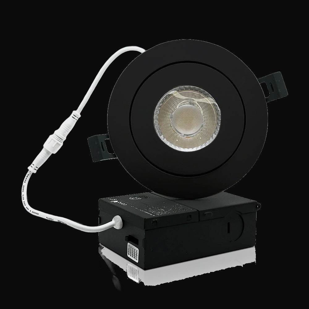 Encastré DEL orientable 3,5 po 8 W, 90-130 V c.a., emplacement mouillé, IC, 830 lm, IRC>85, 5CCT, gradable