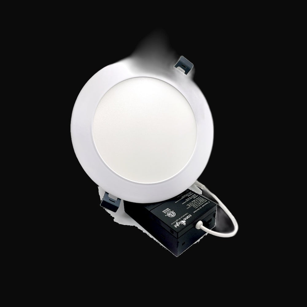 Encastré SMD 6 po 12 W, 90-130 V c.a., IP20, 1060 lm, 5CCT, 120°, IRC>85, blanc – garantie 5 ans