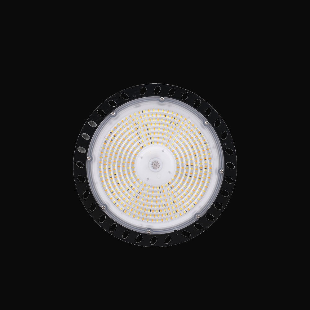 Cloche industrielle DEL UFO, 120-347 V c.a., puissance ajustable 100/120/150 W, 3CCT (3500K-4000K-5000K)