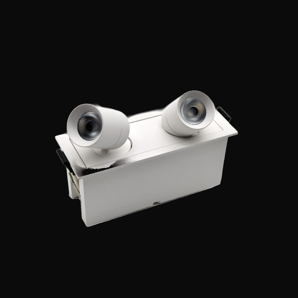 Projecteur linéaire encastré ajustable 2 têtes DEL 6 W, 5CCT, IRC 90, 38°, emplacement mouillé, blanc