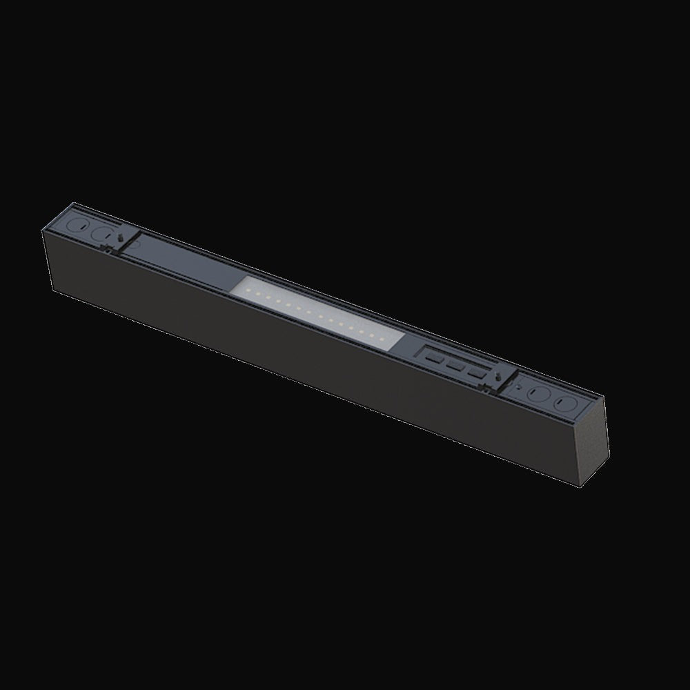 Luminaire linéaire 2 pi, 120-347 V c.a., puissance ajustable 15/20/25 W, gradation 0-10 V, IRC>80, 130 lm/W, 3CCT