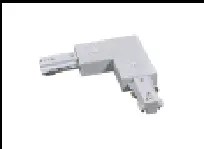 Accessoire rail 3 fils en surface – connecteur en L, blanc et noir