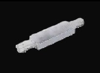 Accessoire rail 3 fils en surface – connecteur droit B, blanc et noir