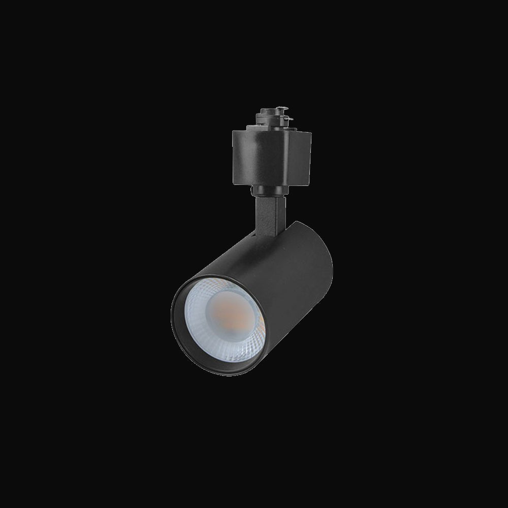 Projecteur sur rail DEL DOB 3 fils 20 W, 5CCT, 120 V c.a., 1800 lm, IRC>90, 45°, gradable triac, corps noir
