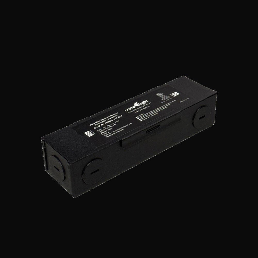 Pilote DEL ultra-mince 96 W, sortie 24 V c.c., tension constante gradable triac, classe 2, sans scintillement