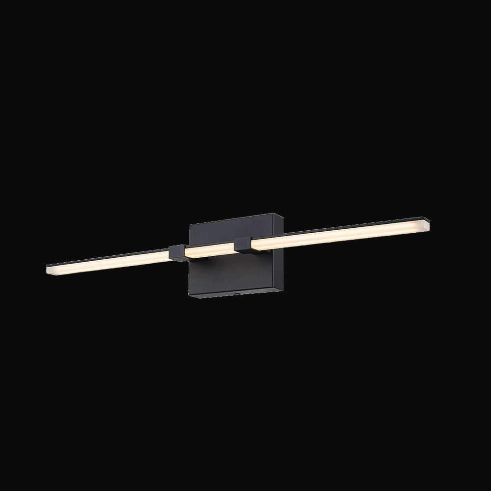 Applique de salle de bain 1334L, 26,77 po, 26 W, 5CCT, puce DEL Osram, emplacement humide, noir