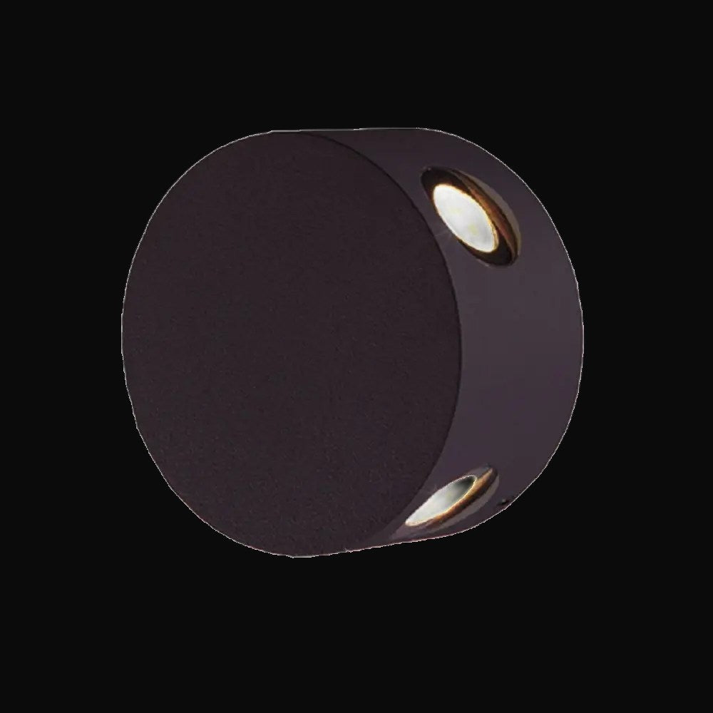 Applique murale en surface 2442A, 4 W, 321 lm, IRC>80, 11°, 110-220 V c.a., 3000K, IP54, noire – garantie 3 ans