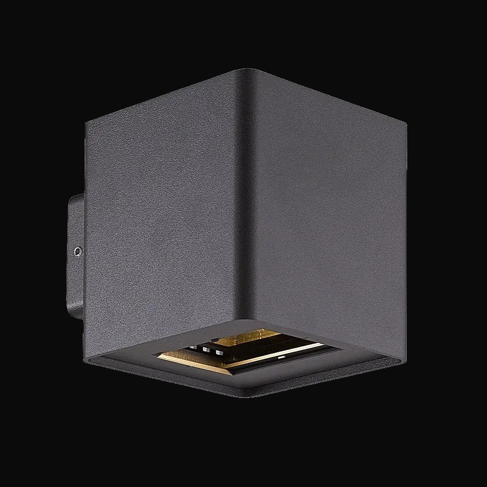 Applique murale en surface 2542, 10 W, 883 lm, IRC>80, 30-130°, 110-220 V c.a., 3000K, IP54, noire – garantie 3 ans