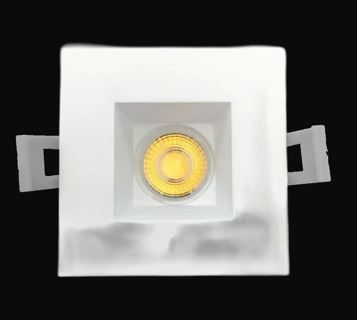Panneau encastré mince 2 po 5CCT carré, blanc