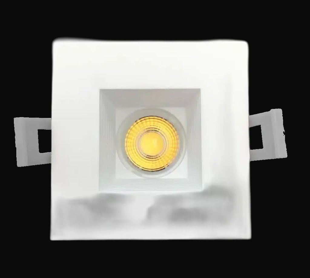 Panneau encastré mince 2 po 3CCT carré, blanc