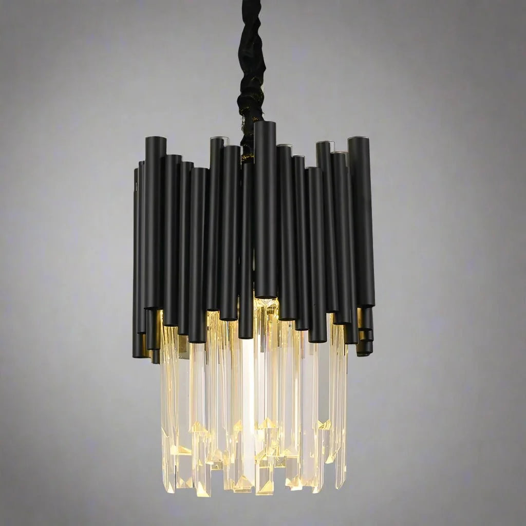 Lustre rond Vigo 12 po en cristal – vue 4
